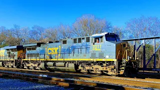 CSX L655 returning to Monroe yard with CSXT 7011 in the lead 12/16/22🇺🇸