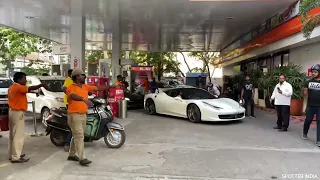 3 Lamborghini New public reactions 😱 in a petrol pump in Indian reaction  @Lamborghini