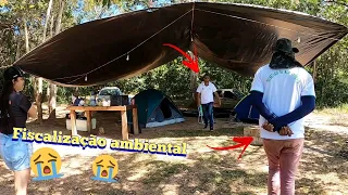 Policia ambiental chegou de surpresa em nosso acampamento levaram muitas redes de pesca