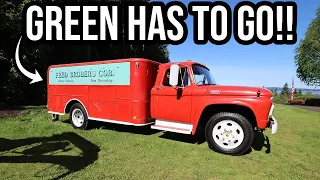 FINALLY Repainting The Bed Sides On Our 1965 Ford F600 Hot Rod Hauler