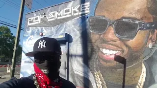 Pop Smoke mural in Brooklyn ( paying Respect  )