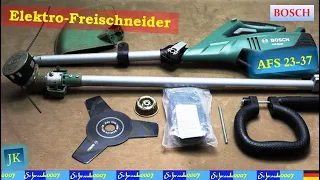 😃 Bosch Motorsense Freischneider AFS 23-37 Elektro-Freischneider -  Zusammenbau mit Tips 😁