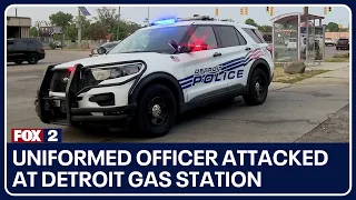 Uniformed officer attacked at Detroit gas station | FOX 2 News
