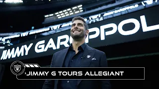 Jimmy Garoppolo Says Allegiant Stadium Is ‘Unreal’ on His Tour | 2023 Free Agency | Raiders | NFL