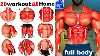 full-body exercises at🏠تمارين الجسم كامل في المنزل home No equipmen Free training plan