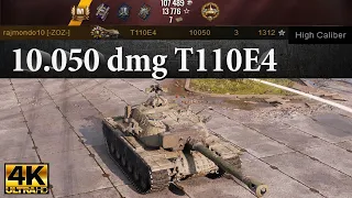 T110E4 video in Ultra HD 4K🔝 10.050 dmg, 4490 block, 3 kills, 1312 exp 🔝 World of Tanks ✔️