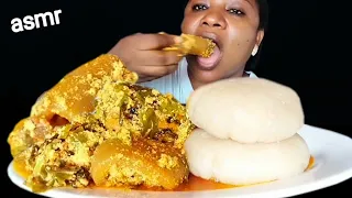 African Food Mukbang/ Egusi Soup With Oha, This Two Combo is Perfect 👌