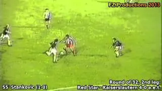 Cup Winners Cup 1996-1997, Round of 32 (2nd leg): Red Star - Kaiserslautern 4-0 (Stankovic 1st goal)