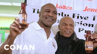 Mike Tyson Surprises Evander Holyfield At The Grocery Store | CONAN on TBS