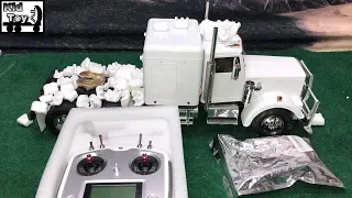 RC TRUCK TAMIYA 1/14 UNBOXING KING HAULER TRAILER || SOUND UNIT AND LIGHT SYSTEMS || KID TOY TV