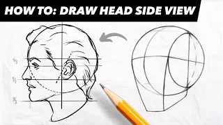 HOW TO DRAW Head Side View | Easy Beginner Proportion Tutorial