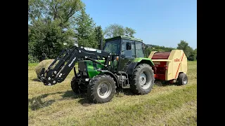 Deutz DX 3.50 SC mit Krone KR 150 - Rundballen pressen 2021