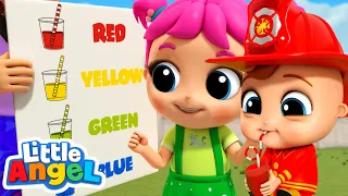 Drink Your Colorful Juice Song | Healthy Habits Little Angel Nursery Rhymes