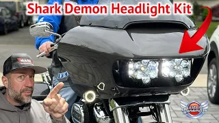 Harley Davidson Road Glide With Another Shark Demon Headlight 🔥 #harleydavidson #cyclefanatix