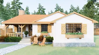 33' x 33' 10x10m) Small House Design Idea | Dreamy & Cozy