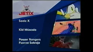 Jetix Latin America Lineup Bumper (Sonic X To Kid Músculo To Power Rangers Fuerza Salvaje) (2005)