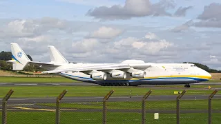 DESTROYED Antonov AN225 Mryia landing & departing Glasgow Prestwick Airport (August 2020)