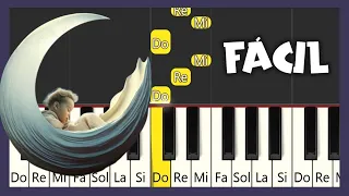 HIJO DE LA LUNA - MECANO - TUTORIAL DE PIANO FÁCIL - CANCIÓN FÁCIL PARA PIANO CON NOTAS