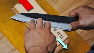 Yoshihiro Knife Sharpening Tutorial Episode 2: How to sharpen a Double Edged Knife