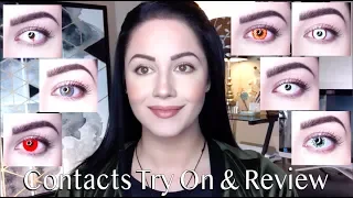 Contact Lenses for Halloween! Try on, review, and where you can get them!