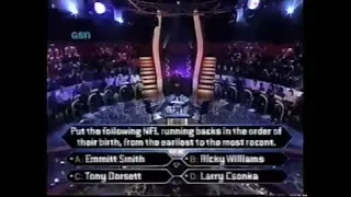 Who Wants to be a Millionaire SUPER BOWL EDITION  all football questions (re-upload)