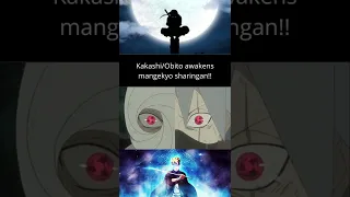 Kakashi/Obito awakens mangekyo sharingan!! | Naruto