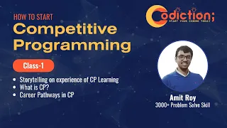 Class-1: What is Competitive Programming | How to Start Cometitive Programming Course | Codiction