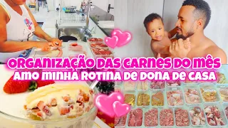 NÃO ESPERAVA FICAR DESSE JEITO 😱| ORGANIZANDO AS CARNES DO MÊS 💖| ROTINA DE UMA DONA DE CASA 💖