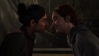 Элли и Дина пробуют травку. Поцелуй / The Last of Us Part II (2020)