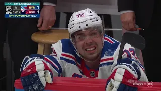 Lindgren Gets Hurt, Goodrow Fights Oshie, Chytil Gets Speared All Within A Minute! | NYR - WAS