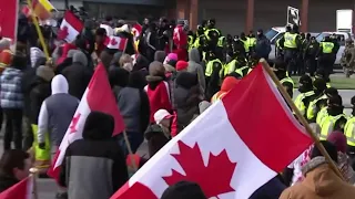 Police: 46 arrested in Ambassador Bridge blockade