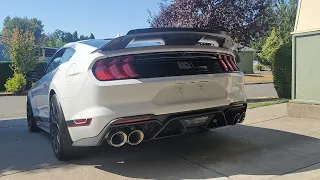 2021 Mach 1. w/stock active exhaust, and steeda H pipe.