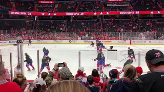 Washington capitals warm-up