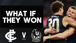 WHAT IF CARLTON BEAT COLLINGWOOD IN RD8 2024