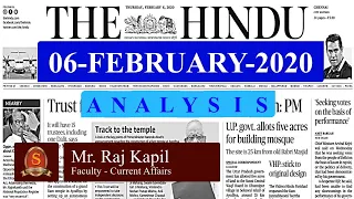 The Hindu Daily News Analysis | 06th February 2020 | UPSC Current Affairs | Prelims - Mains 2020
