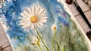 EASY!! Loose watercolor floral.🌼 This water colour technique will change your life