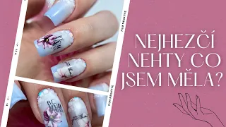 Hranaté nehty s DUAL TIPS polygelem, zastřené třpytky a vodolepky 💅🏻 | Kate nehty