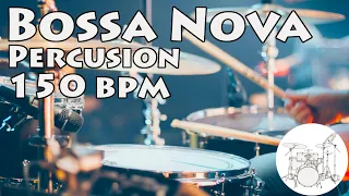 Play along drums Bossa nova 150 bpm :: Batería Para Tocar Bossa nova 150 bpm