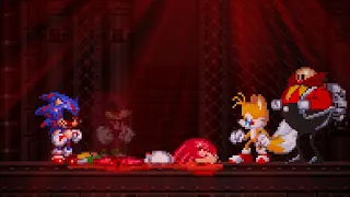 Tails and Eggman survived but Knuckles didn't! | Sonic.exe The Spirits Of Hell - Duo Survival!