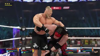 Brock lesnar & Goldberg vs Edge & Kane WWE