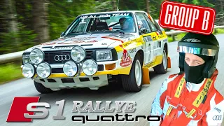 FLAT OUT in The Group B Audi Quattro S1! The Big Thrill 😍