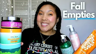 FALL EMPTIES - EVERYTHING I USED UP THIS 🍁FALL🍁 | Ashkins Curls