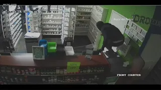 Police searching for suspect accused of burglarizing pharmacy