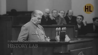 Последнее выступление Сталина 1952  Stalin s last speech   History Lab  Footage HD 1080p