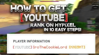 HOW TO GET YOUTUBE RANK ON HYPIXEL IN 10 EASY STEPS!