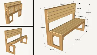 HOW TO MAKE A SIMPLE FOLDING BENCH STEP BY STEP