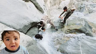 "The hard work of a nomadic family to find the lost goats in the mountains"
