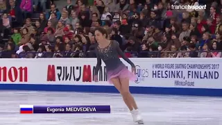 Evgenia Medvedeva - LP backstage & warm-up, Worlds 2017 (francetvsport)