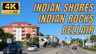 Indian Shores, Indian Rocks, Bellair Florida - Gulf Blvd Driving 4K