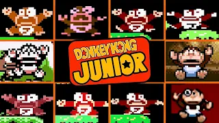 Evolution of Junior's Death Animation in Donkey Kong Jr.